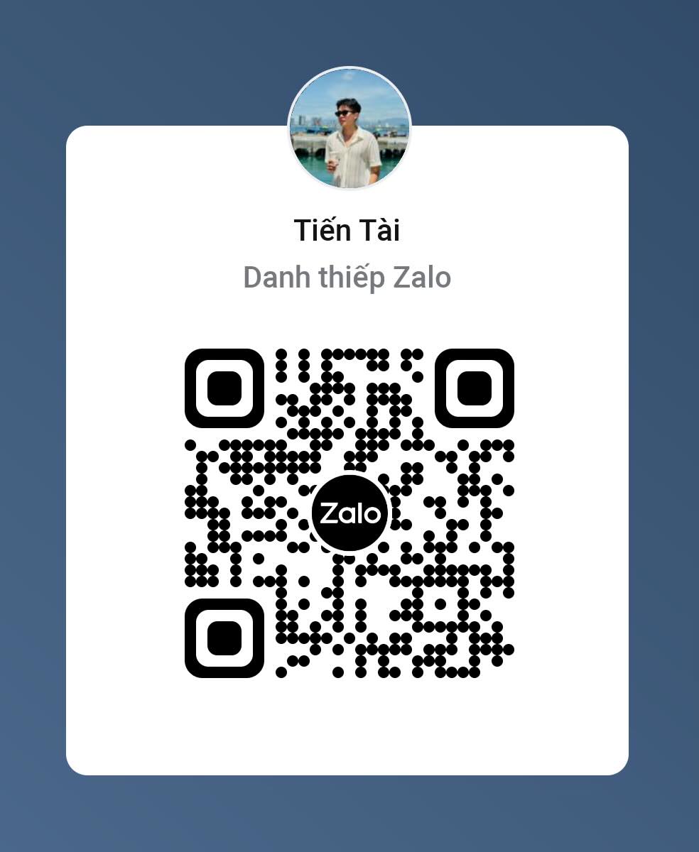 Mã QR Zalo của Tiến Tài. Quét bằng ứng dụng Zalo để kết nối.